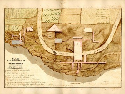 Planta general de les excavacions de la pedrera (1853-1856).