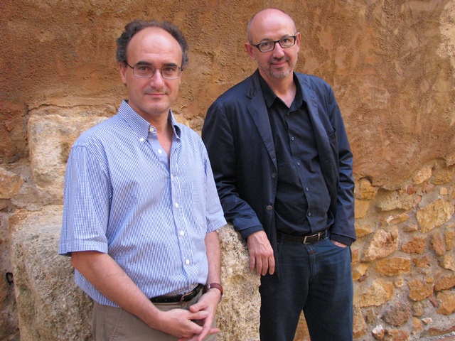 Josep Maria Palet (esquerra) i Joan Gómez Pallarès el 2013.