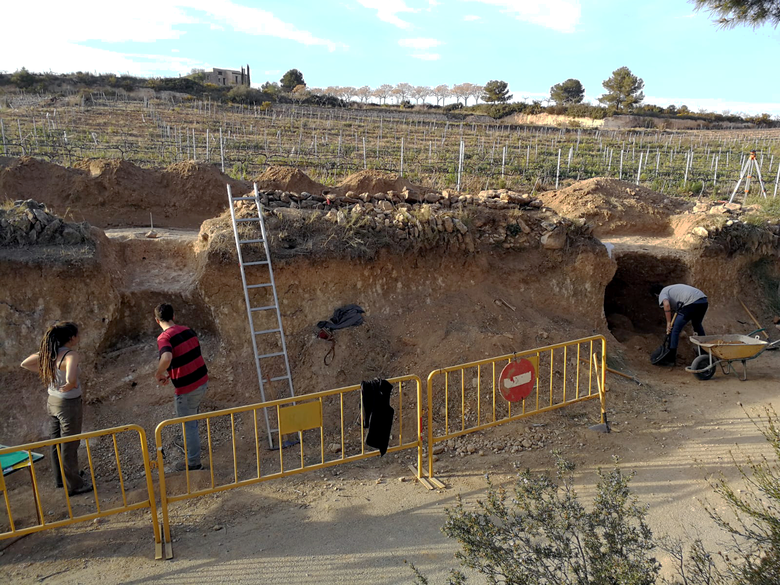 Treballs d'excavació al jaciment Mas Cap de Ferro. Foto: ICAC