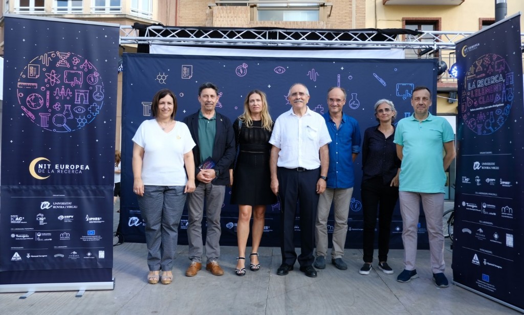 Representants de les institucions participants : URV (coordinadora) IISPV, ICIQ, ICAC i IPHES (coorganitzadors) i l’Ajuntament de Tarragona i la Diputació de Tarragona, col·laboradors principals de l’esdeveniment. Foto: URV