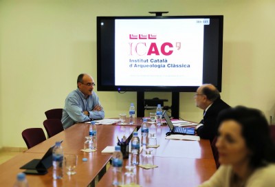 Josep M. Palet (esq.) en la reunió del Consell de Direcció 19/12/19 (@ ICAC)