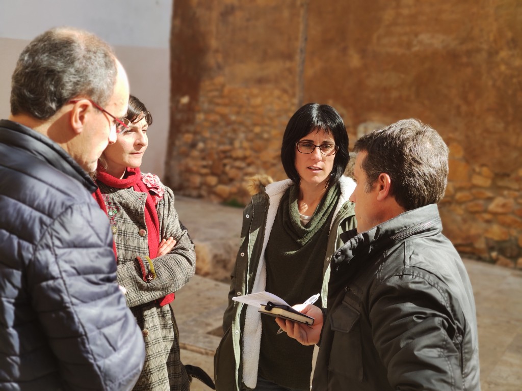 Palet, Livarda i Colominas, amb Pep Sunyé, durant la gravació del programa (© ICAC)