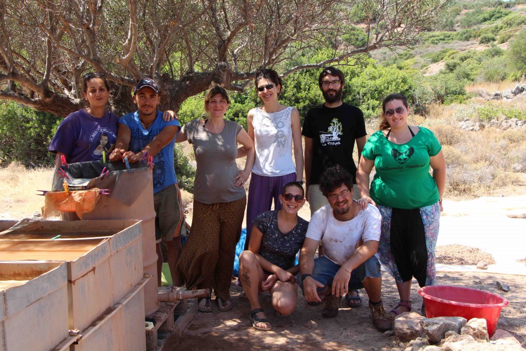 Part of the environmental team at the flotation station
