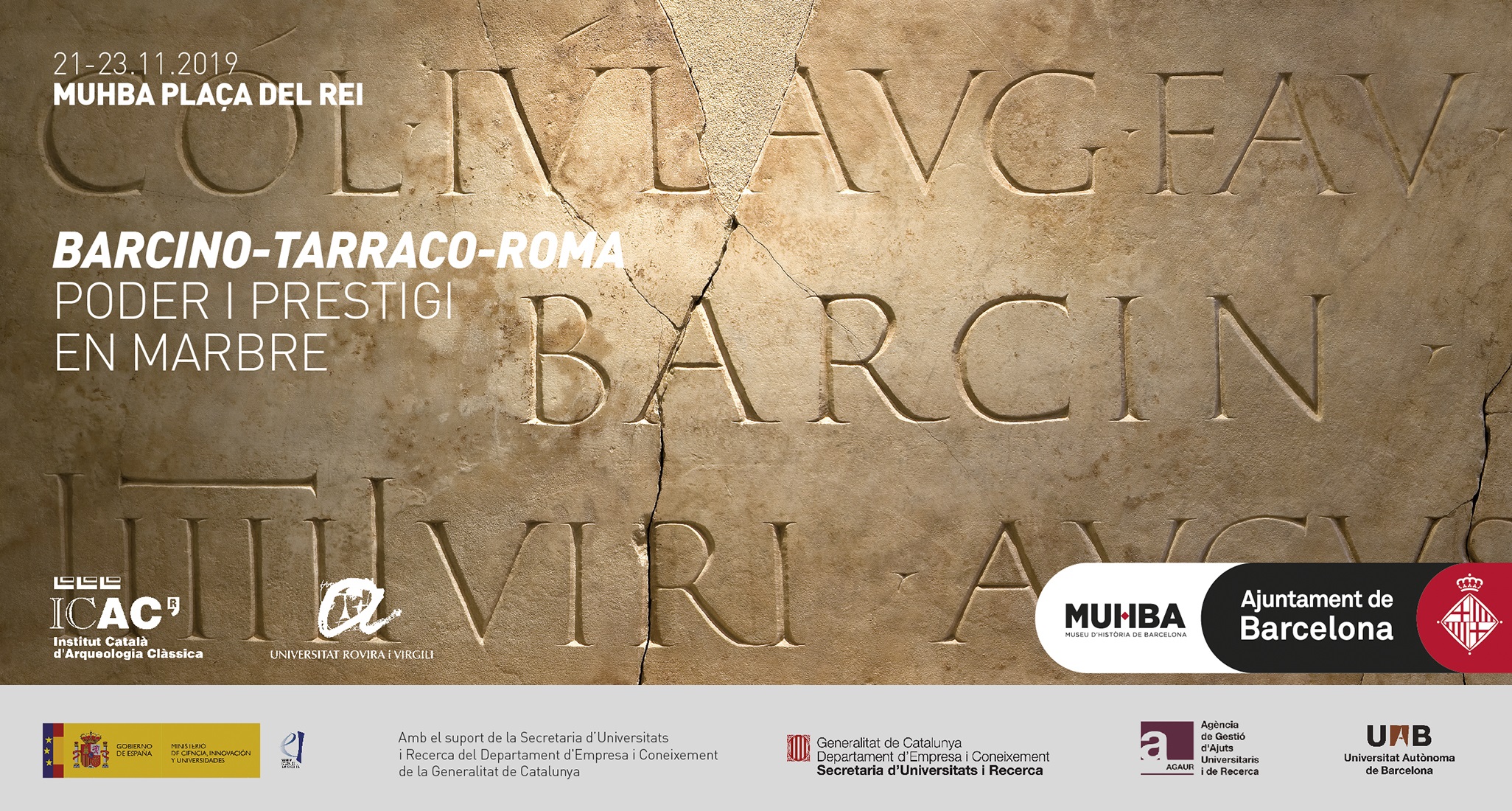 Placa dedicada pels seveis augustals a la colònia de Barcino © Jordi Puig